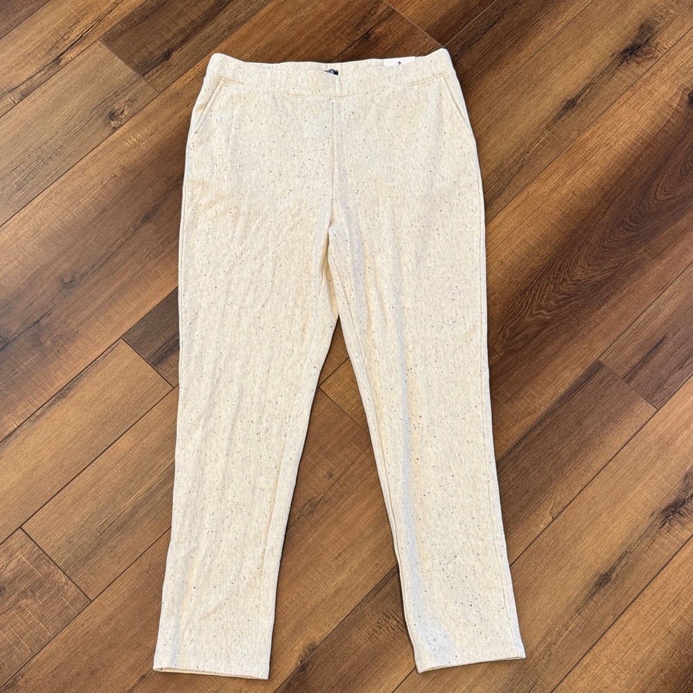 Cream Speckled Pants